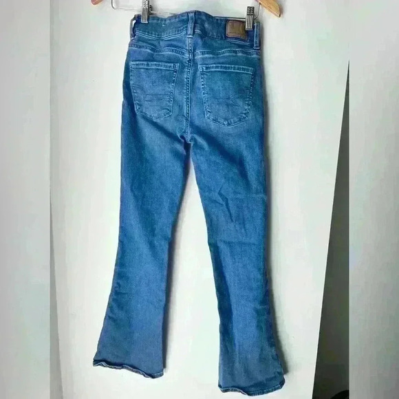 American Eagle Outfitters Womens Flare Western Country Jeans Short Stretch 0 - Picture 6 of 8